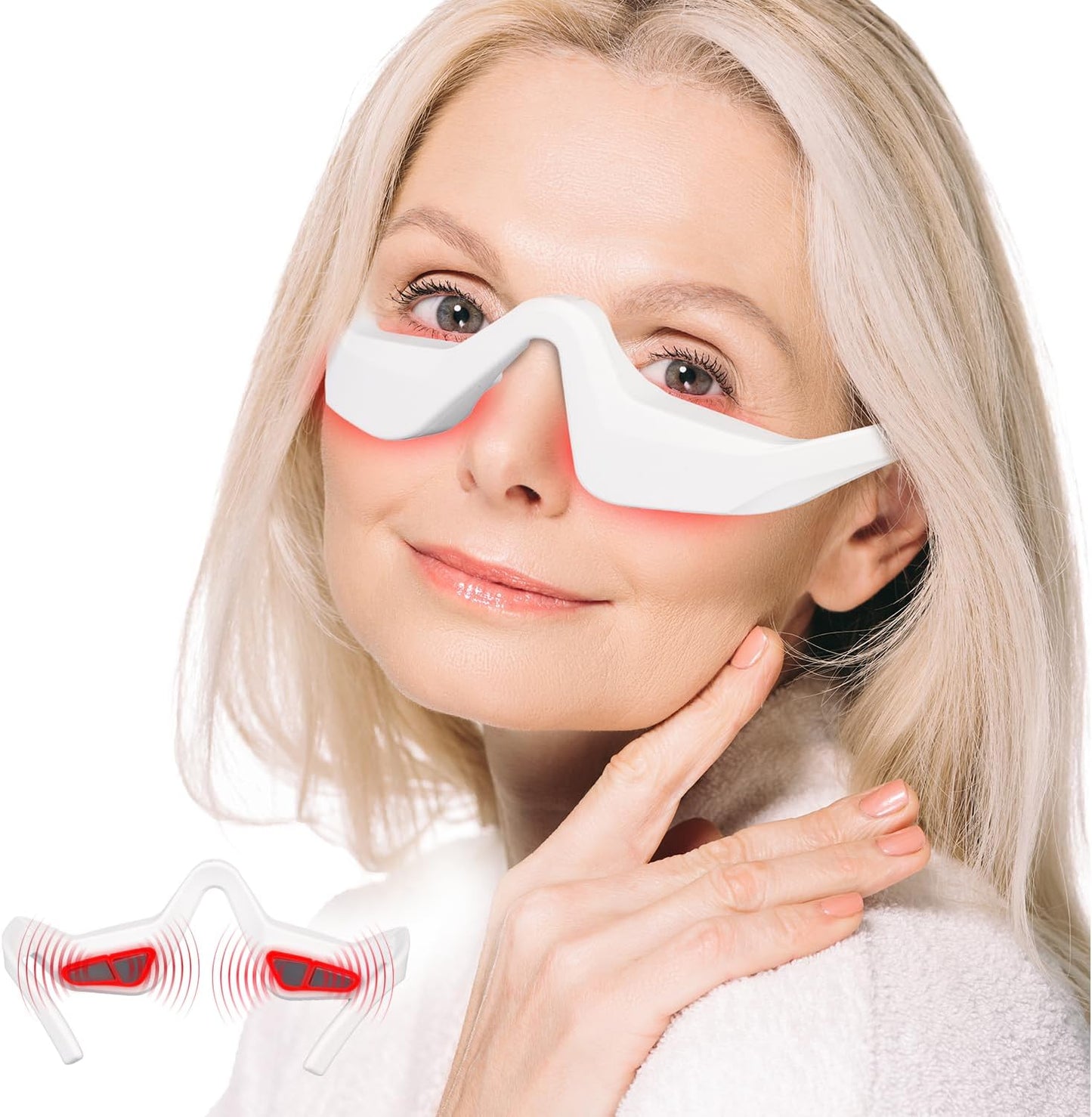 Under Eye Red Light Therapy Glasses
