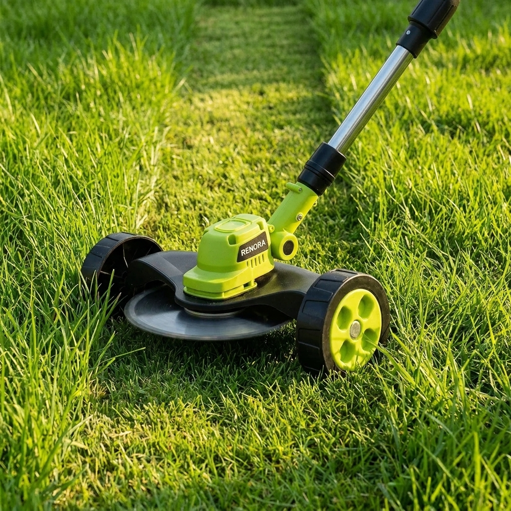 13.7" swath, dialed to your lawn
