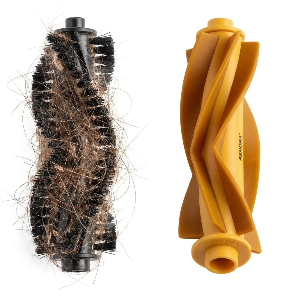 Fins that grab, not bristles that fling