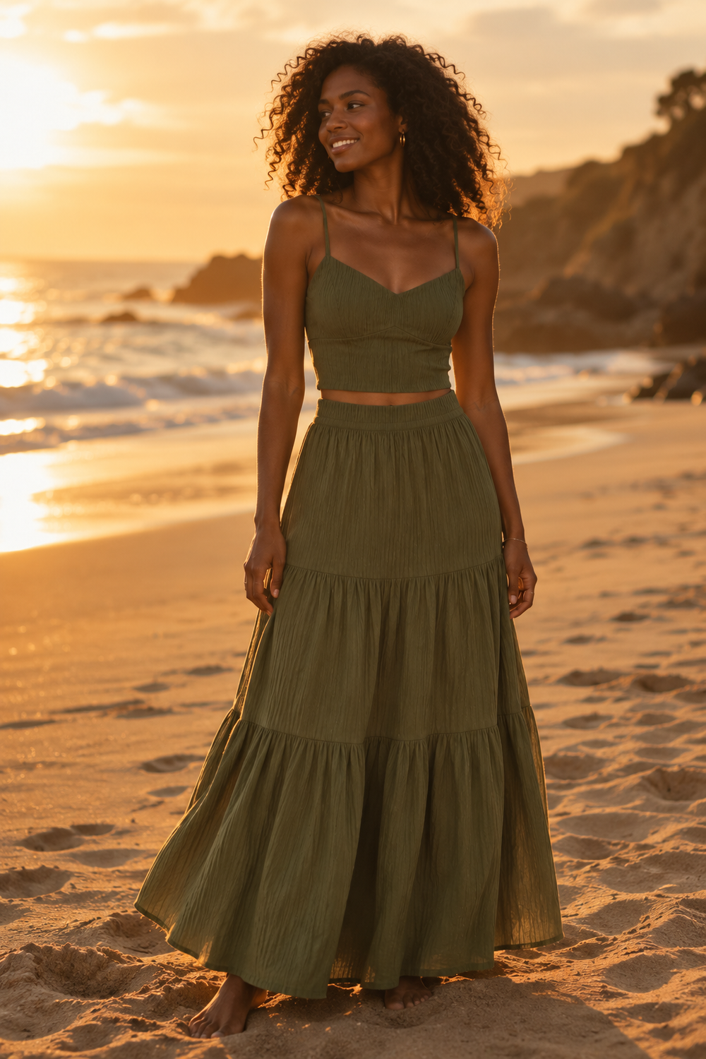 Golden hour, barefoot