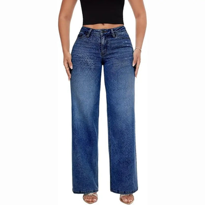 Dark Blue wide-leg jeans
