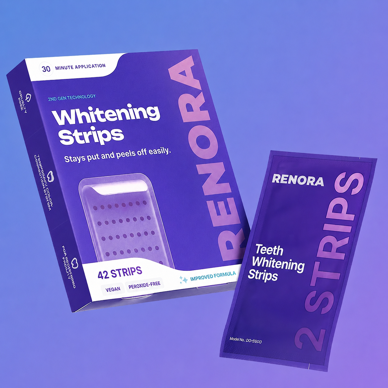 Purple Teeth Whitening Strips